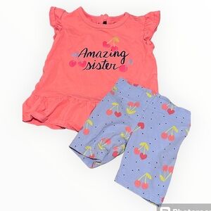 “Amazing Sister” shirt and short set | 2T